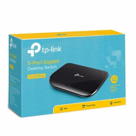 Switch tp-link, 5 puertos gigabit rj45. tl-sg1005d