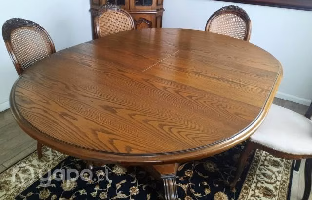 Juego comedor extensible con 6 sillas