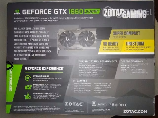 Tarjeta Grafica GTX 1660 SUPER