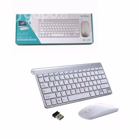 Teclado inalambrico + mouse color blanco