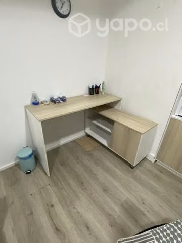 Escritorio en L nuevo nogal blanco con o sin silla