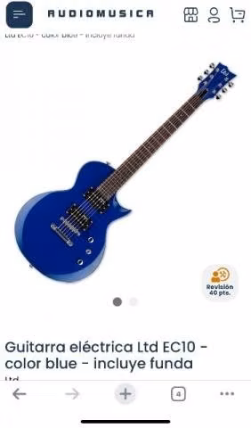 Guitarra eléctrica Ltd EC10 - color blue - incluye