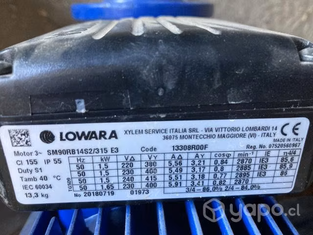 Bombas de agua trifasicas Italianas
