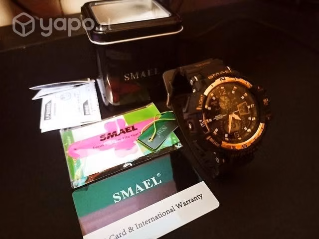 Reloj elegante doble hora SMAEL NUEVO Black/Gold