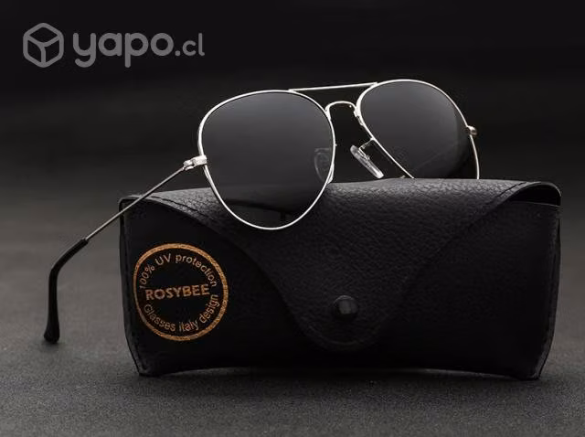 Lentes de sol Rosybee estilo aviadores plateados