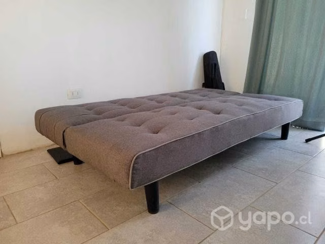 Sillón Futon Tela Gris Rosen