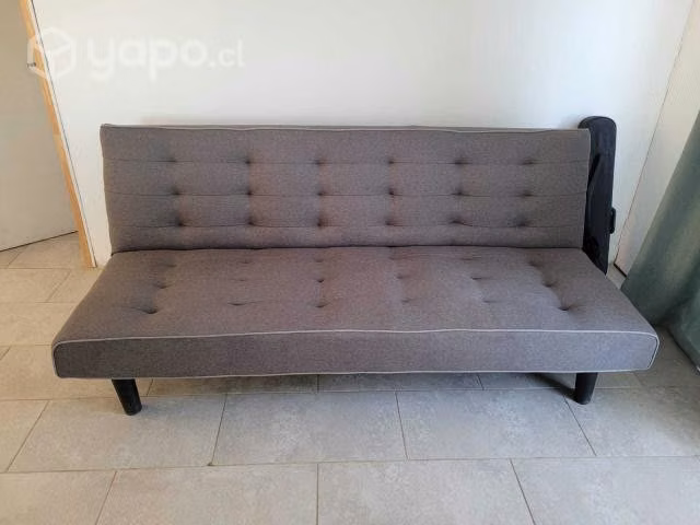 Sillón Futon Tela Gris Rosen