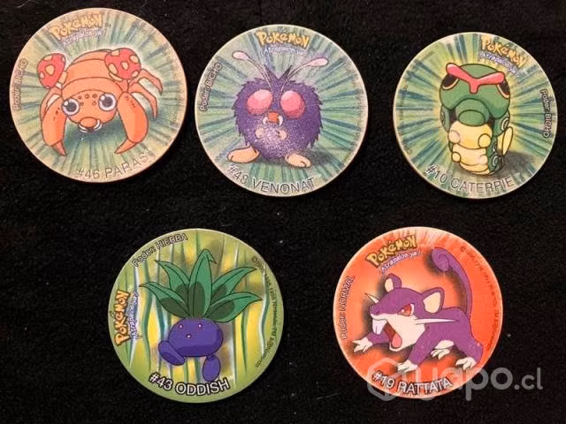 Lote de 5 tazos originales Pokémon