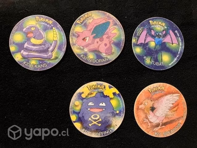Lote de 5 tazos originales Pokémon