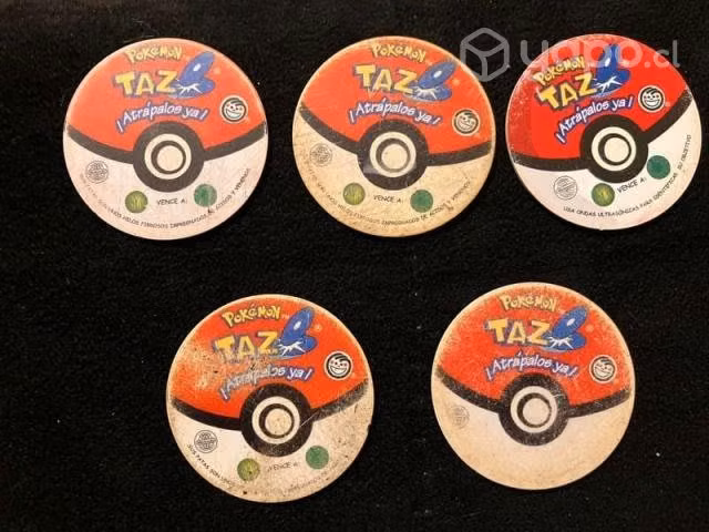 Lote de 5 tazos originales Pokémon