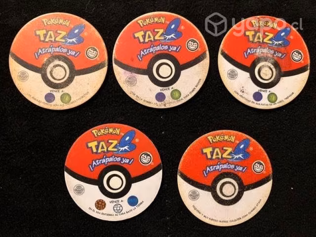Lote de 5 tazos originales Pokémon