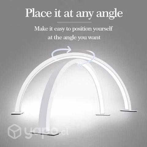 Lampara media luna con soporte para mesa