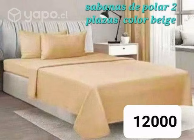 Set Sabanas de polar 2 plazas color beige