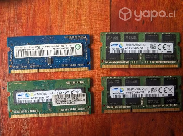 Memoria RAM para notebook DDR3 4GB y 8GB