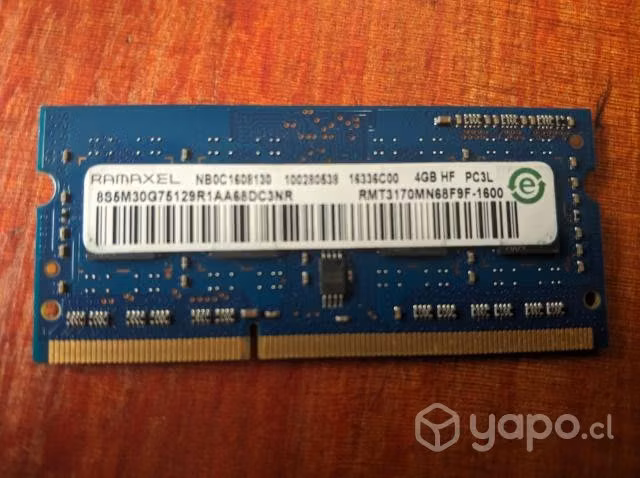 Memoria RAM para notebook DDR3 4GB y 8GB