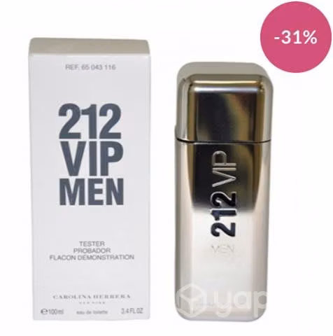 Tester 212 Vip Men de Carolina Herrera Edt 100ml H