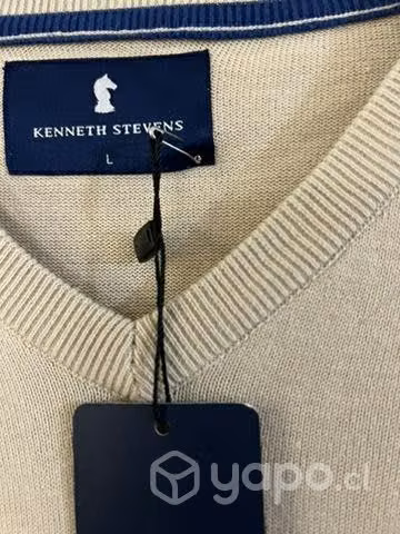 Chaleco Marca Kenneth Stevens Talla L Café Claro - Imagen 3