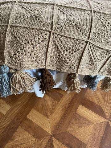 Piecera de Lana echa a mano 2 plazas - Imagen 2