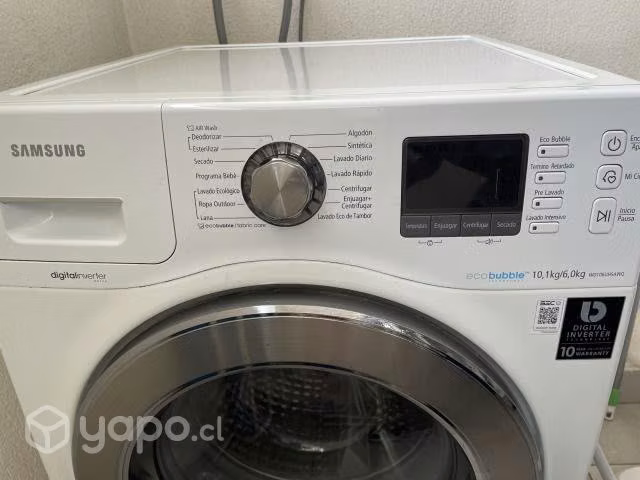Lavadora y secadora 10 y 6 kg Samsung