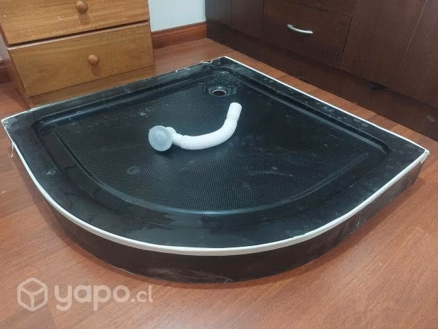 Receptáculo curvo negro 90x90