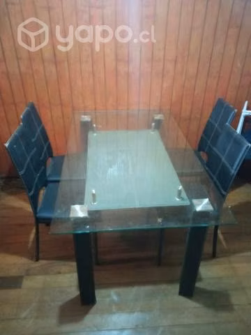 Comedor de vidrio 6 sillas - Imagen 2