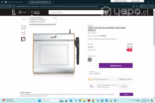 Tablet Gráfica/digitalizadora Genius I405-X