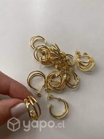 Lote de joyas bañadas en oro
