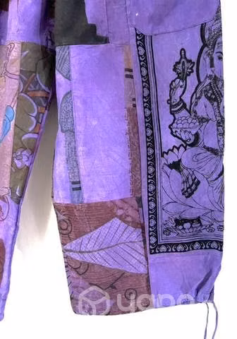 Pantalón Con Bolsillos Hindú Talla L/xl Morado