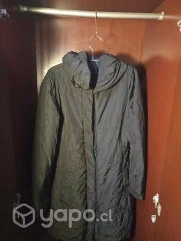 Parka larga mujer talla l negra