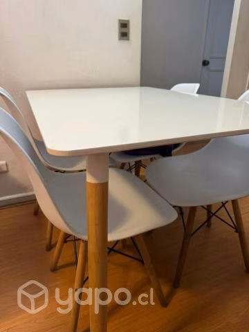 Comedor blanco EAMES + 4 sillas - Imagen 3