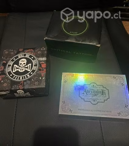Maquina tatuajes, fuente y pedal