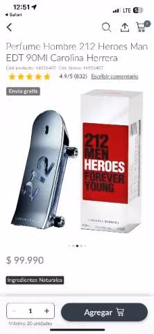Perfume nuevo sellado Carolina herrera - Imagen 2