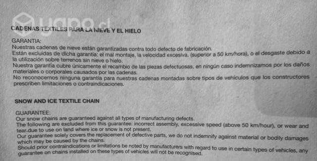 Cadenas de Nieve Textiles Isse Modelo Super 58 - Imagen 4
