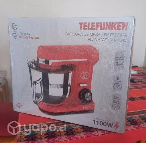 Batidora Pedestal Telefunken Planetarium 1000 Roja