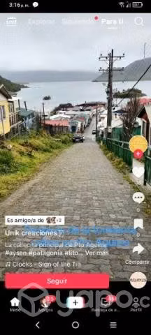 Sitio 506 mts2 en Puerto Aguirre ,región de Aysen