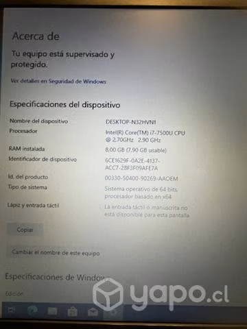 HP Probook 440 G4, i7 7ma, 8GB RAM, SSD 240GB