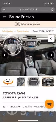 Toyota Rav4 2014 súper lujo 2.5  negra vende dueña