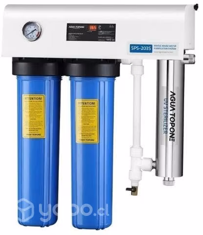 Filtro de tres etapas para filtración de aguas