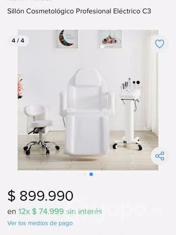 Sillón cosmetologo eléctrico profesional