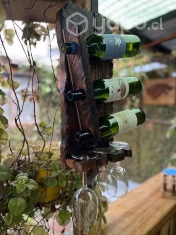 Repisa porta vinos y copas