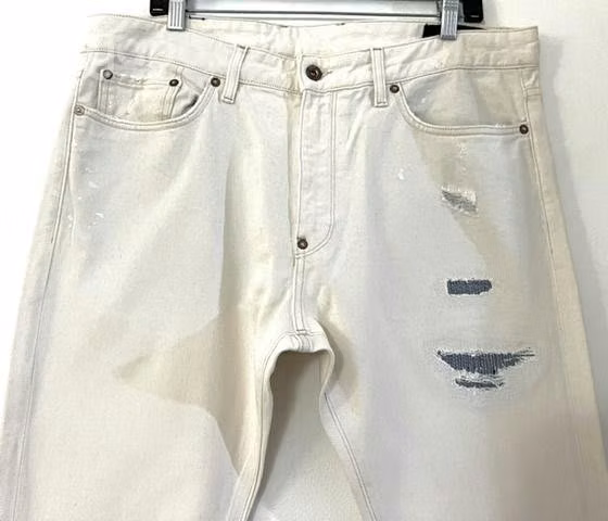 Jeans Marca Dad Talla 36 O 48 - 50 Blanco Invierno - Imagen 3