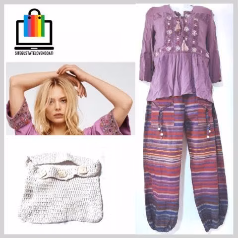 Disfraz de Hippie 3 Piezas Mujer