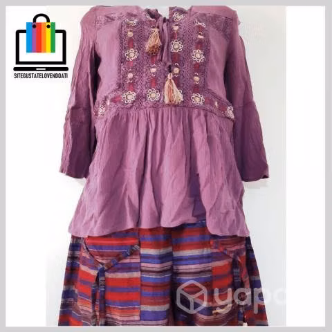 Disfraz de Hippie 3 Piezas Mujer