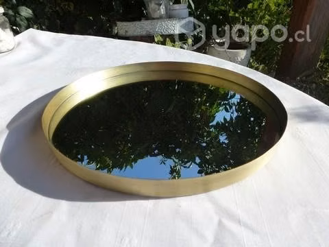 Bandeja Dorada Espejo