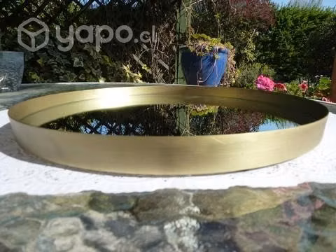 Bandeja Dorada Espejo