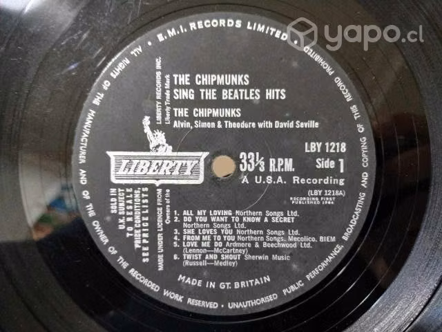 Vinilo the chipmunks sing the beatles hits