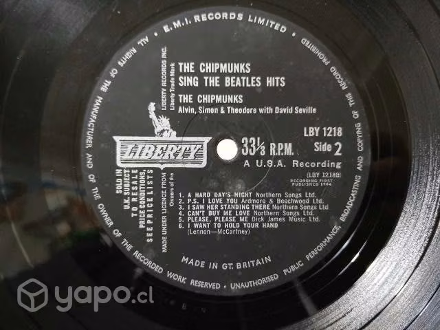 Vinilo the chipmunks sing the beatles hits
