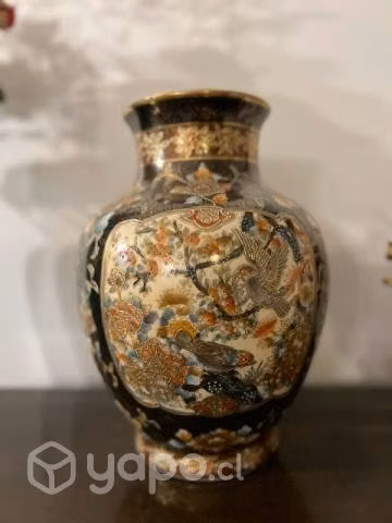 Jarrón porcelana china pintado a mano