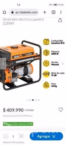 Generador kolvok 2200 W