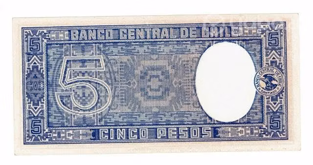 Billete Chile, 5 Pesos, 1/2 Cóndor. Trucco Maschke